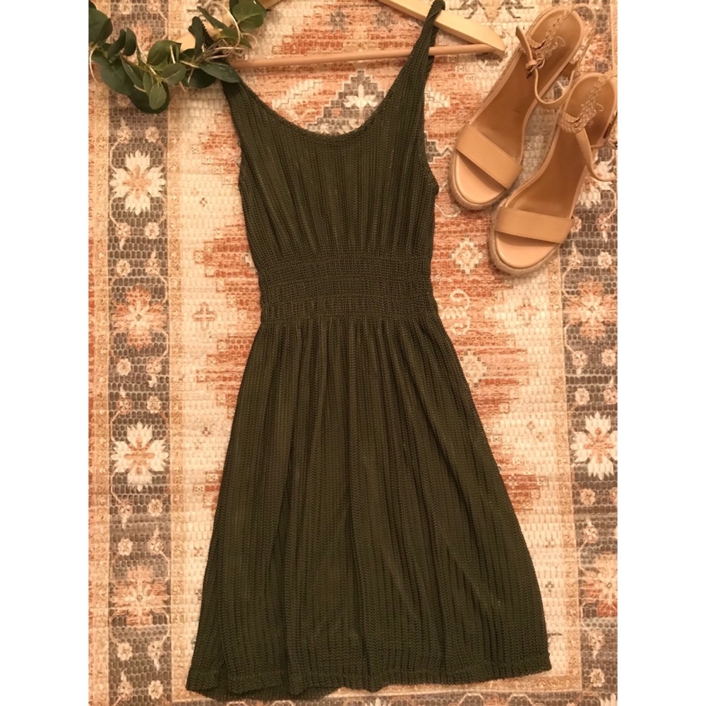 Flowy Olive Sundress
